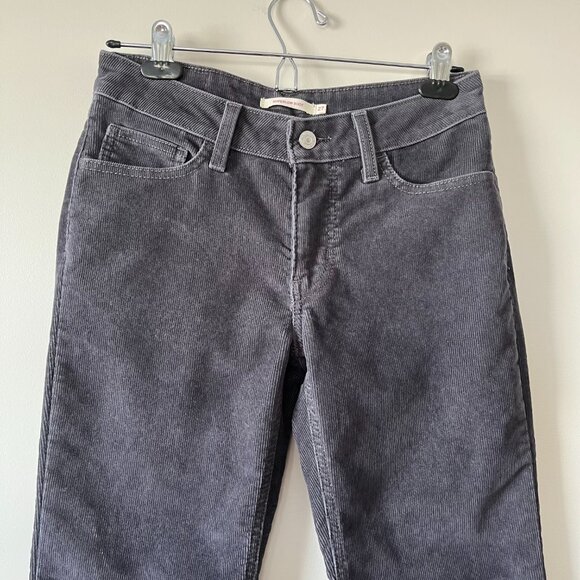 Levi’s Super Low Bootcut Corduroy Pants Gray, Women’s Size 27 Y2K Retro Low Rise - Picture 2 of 9